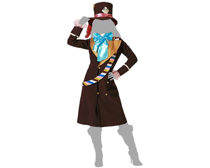 Déguisement de la Sombrerera Louche marron avec chapeau pour femme adulte