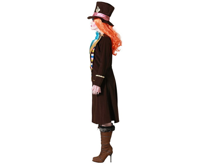 Déguisement de la Sombrerera Louche marron avec chapeau pour femme adulte