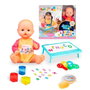 Nenuco Smart School Nfn97000 - Poupée bébé éducative de 35 cm avec table lumineuse multicolore et accessoires transparents, âge 3 ans et plus
