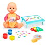 Nenuco Smart School Nfn97000 - Poupée bébé éducative de 35 cm avec table lumineuse multicolore et accessoires transparents, âge 3 ans et plus