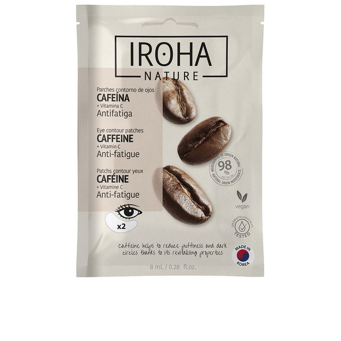 Iroha - Patchs contour des yeux à la caféine - Réduit poches et cernes - 8 ml - Soin K-Beauty Coréen Iroha - Patchs contour des yeux à la caféine - Réduit poches et cernes - 8 ml - Soin K-Beauty Coréen