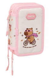 Safta Plumier Triple 37 Pièces pour Crayons - Dimensions : 12,5 x 19,5 x 5,5 cm