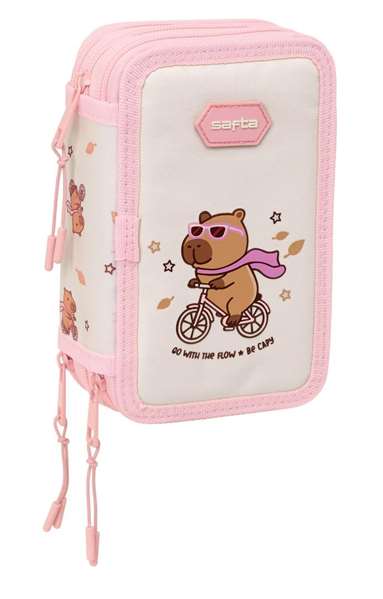 Safta Plumier Triple 37 Pièces pour Crayons - Dimensions : 12,5 x 19,5 x 5,5 cm Safta Plumier Triple 37 Pièces pour Crayons - Dimensions : 12,5 x 19,5 x 5,5 cm