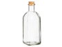 Vivalto Frasca en verre transparent avec bouchon liège 500 ml 7x20x7 cm (Set de 36)