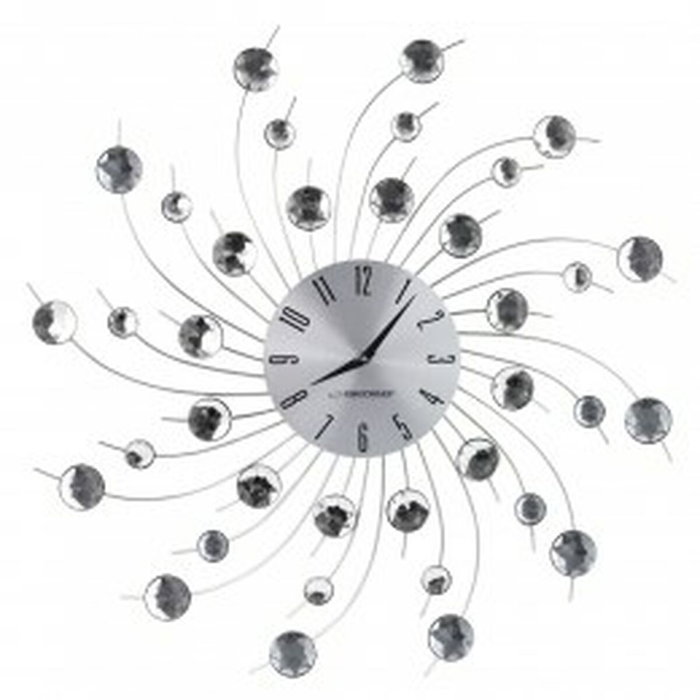 Horloge Murale Esperanza EHC004 Noir/Argenté Argenté Métal 150 cm Horloge Murale Esperanza EHC004 Noir/Argenté Argenté Métal 150 cm