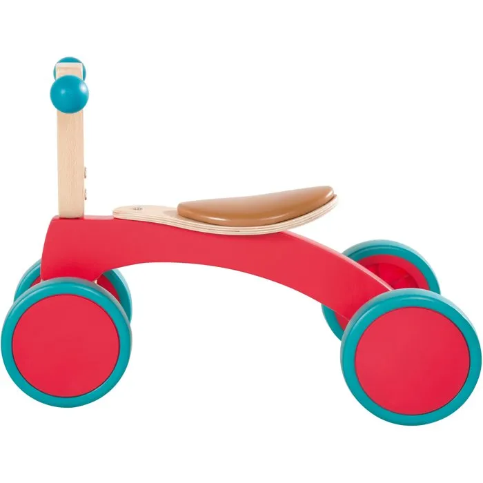 Roba Porteur en Bois Massif pour Enfant Dès 12 Mois - Siège Rembourré avec Roues Avant Directionnelles - Jouet d'Éveil pour Développer Motricité et Équilibre