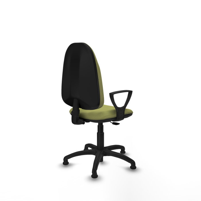 PIQUERAS Y CRESPO Chaise de bureau Algarra, tissu vert olive, base polyamide noir PIQUERAS Y CRESPO Chaise de bureau Algarra, tissu vert olive, base polyamide noir