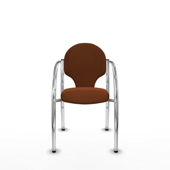 Piqueras Y Crespo Chaise Hellín Marron avec Bras Fixes en Similicuir