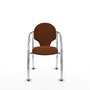 Piqueras Y Crespo Chaise Hellín Marron avec Bras Fixes en Similicuir