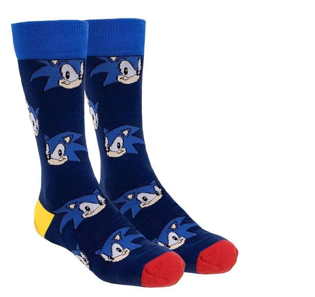 Cerdá Chaussettes motif Sonic Taille Unique 40-46 Couleur Bleu Foncé