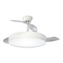 Edm Ventilateur de plafond blanc 107 cm avec 3 pales rétractables