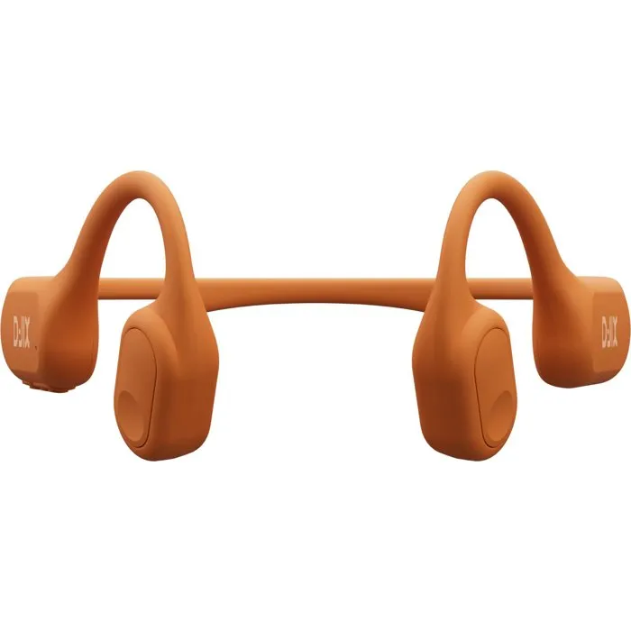 D-Jix Triton 600 - Écouteurs à conduction osseuse sans fil Bluetooth et MP3 - 32 Go - Autonomie 15h - Résistance IP68 - Microphone à réduction de bruit - Couleur Orange