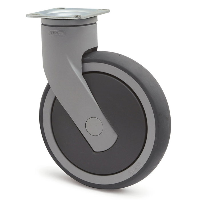 TENTE Roue Giratoire Levina Ø150 Plastique 77x67 Caoutchouc Sans Frein