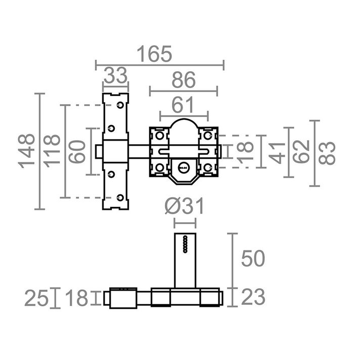 Serrure de sécurité Micel crr11 86l/50 Acier Laiton 50 mm Recouvrir