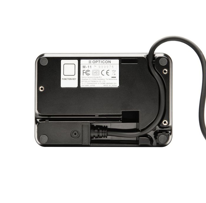 Opticon M-11 Lecteur de codes-barres 1D et 2D omnidirectionnel, scanning 360°, 120 ips, USB (HID, COM), RS232, IP42, Noir - Scanner de présentation