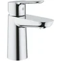 Grohe BauEdge Mitigeur lavabo monotrou monocommande Taille S - Design moderne, technologie économie d'eau 5 l/min, cartouche céramique Long-Life 28 mm