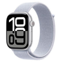 Apple Watch Series 10 46mm GPS Boîtier Aluminium Argenté Bracelet Sport Loop Bleu Nuage