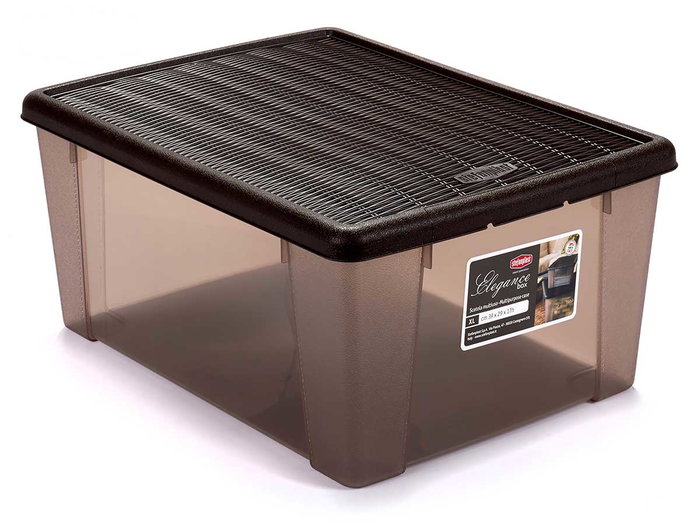 Stefanplast Boîte de Rangement 15L Chocolate Plastique 29x17x39 cm (Set de 6) Stefanplast Boîte de Rangement 15L Chocolate Plastique 29x17x39 cm (Set de 6)