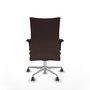 Piqueras Y Crespo Chaise de bureau Albacete Marron foncé avec mécanisme Sincro et base aluminium