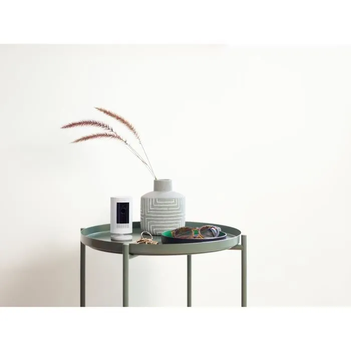 Ring Caméra de Surveillance Stick Up Batterie Blanc 2023 - Surveillance Intérieur/Extérieur, Vision Nocturne, Détection de Mouvement, UE