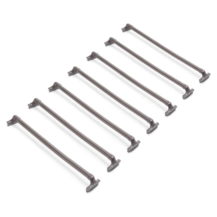 Emuca Lot de 7 tringles à pantalon Quartz, Titane Emuca Lot de 7 tringles à pantalon Quartz, Titane