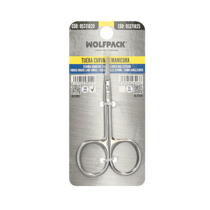 WOLFPACK LINEA PROFESIONAL Ciseaux de manucure courbes 100 mm