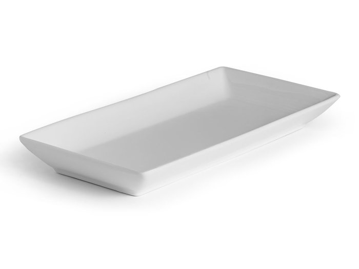 VESSIA Bandeja Rectangular en Porcelaine Blanche 36cm