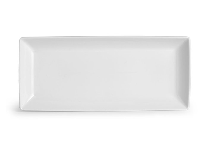 VESSIA Bandeja Rectangular en Porcelaine Blanche 36cm