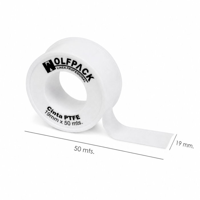 WOLFPACK LINEA PROFESIONAL Ruban PTFE épais 19 mm x 50 m