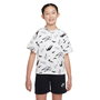 T shirt à manches courtes Enfant Nike Boxy Swooshfetti Blanc M