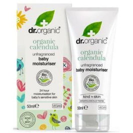 Dr. Organic Crème Hydratante Calendula Bébé sans Parfum 50 ml – Peau Sensible