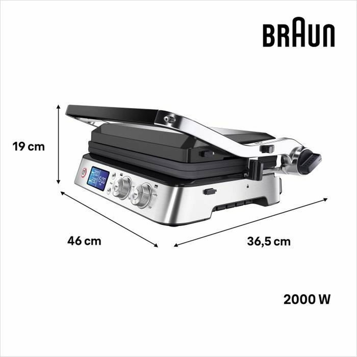 Braun Multi Grill 9 - Grill multifonctions 2000 W - Noir et acier Braun Multi Grill 9 - Grill multifonctions 2000 W - Noir et acier