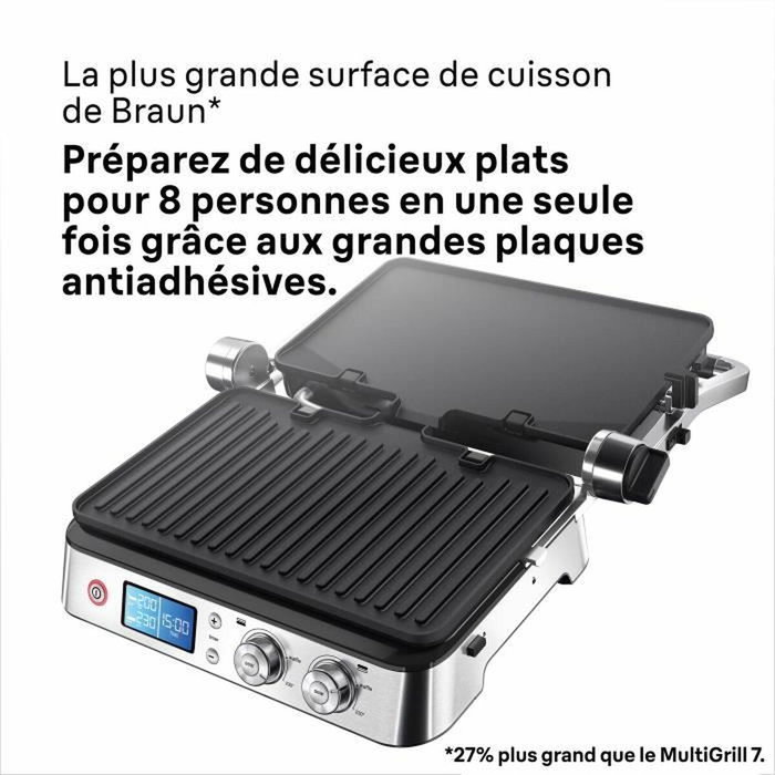 Braun Multi Grill 9 - Grill multifonctions 2000 W - Noir et acier Braun Multi Grill 9 - Grill multifonctions 2000 W - Noir et acier