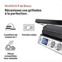 Braun Multi Grill 9 - Grill multifonctions 2000 W - 3 positions de chauffe - Noir / Acier - Pour cuisson jusqu'à 8 personnes
