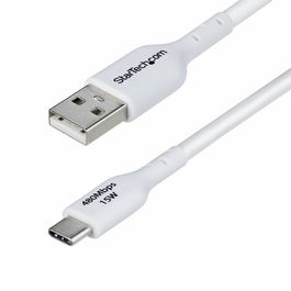 Câble USB Startech USB2AC3MNCWHE Blanc 3 m