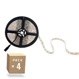Pack 4 Tiras LED SMD5050 72W 4200Lm 6000K 12VDC IP65 x5M