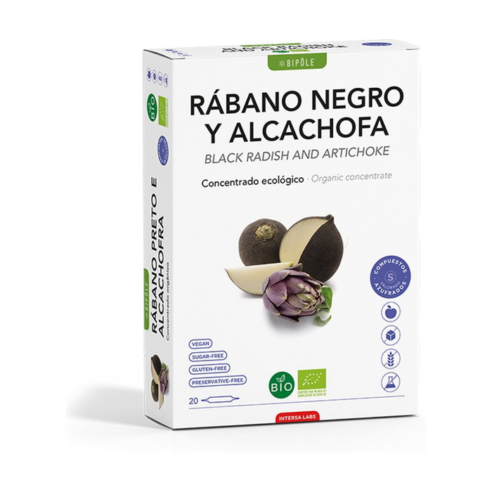 INTERSA Rábano Negro y Alcachofa 20 ampoules de 10 ml INTERSA Rábano Negro y Alcachofa 20 ampoules de 10 ml