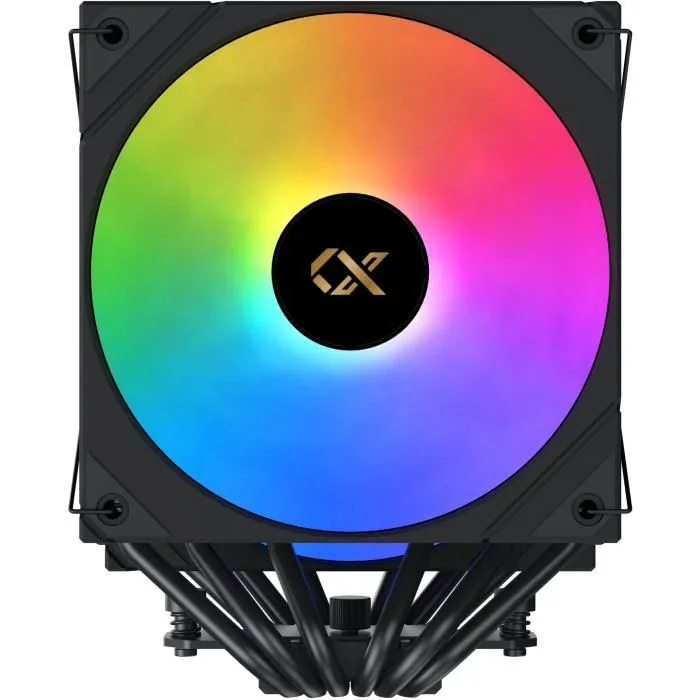 Xigmatek AK6 Dual Digital - Ventirad pour CPU AMD AM5/AM4 et Intel LGA 115X/1200/1700/1851 - 2 ventilateurs 120 mm ARGB avec affichage digital et LED - Noir Xigmatek AK6 Dual Digital - Ventirad pour CPU AMD AM5/AM4 et Intel LGA 115X/1200/1700/1851 - 2 ventilateurs 120 mm ARGB avec affichage digital et LED - Noir