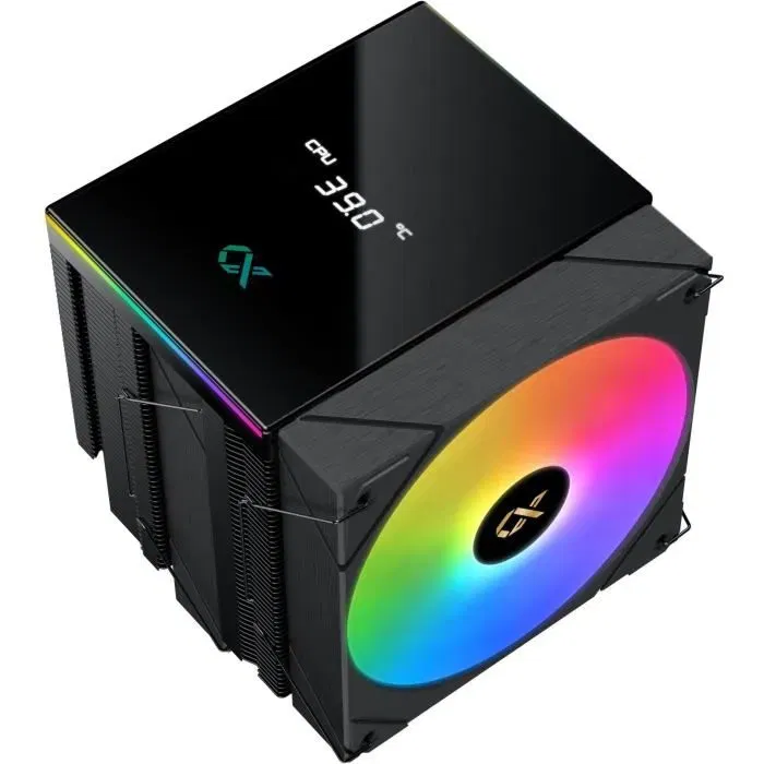 Xigmatek AK6 Dual Digital - Ventirad pour CPU AMD AM5/AM4 et Intel LGA 115X/1200/1700/1851 - 2 ventilateurs 120 mm ARGB avec affichage digital et LED - Noir Xigmatek AK6 Dual Digital - Ventirad pour CPU AMD AM5/AM4 et Intel LGA 115X/1200/1700/1851 - 2 ventilateurs 120 mm ARGB avec affichage digital et LED - Noir