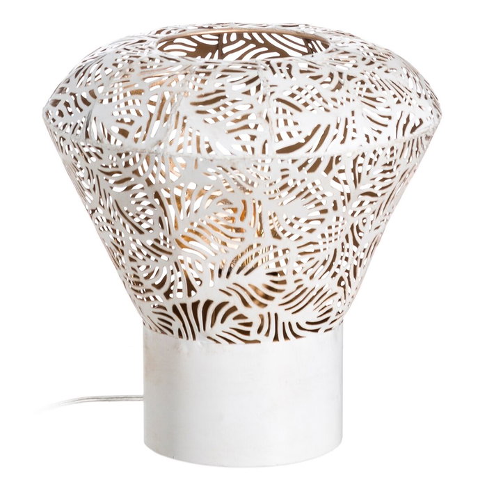 Lampe de bureau Blanc Doré Fer 40 W 240 V 27 x 27 x 28 cm Lampe de bureau Blanc Doré Fer 40 W 240 V 27 x 27 x 28 cm