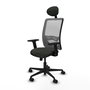 PIQUERAS Y CRESPO Chaise Zulema Synchro, Noir/Gris, Accoudoirs 2D
