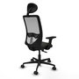 PIQUERAS Y CRESPO Chaise Zulema Synchro, Noir/Gris, Accoudoirs 2D