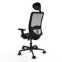 PIQUERAS Y CRESPO Chaise Zulema Synchro, Noir/Gris, Accoudoirs 2D