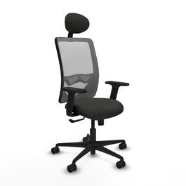 PIQUERAS Y CRESPO Chaise Zulema Synchro, Noir/Gris, Accoudoirs 2D