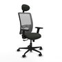 PIQUERAS Y CRESPO Chaise Zulema Synchro, Noir/Gris, Accoudoirs 2D