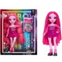 MGA Rainbow High Pink Shadow, Poupée articulée de 26 cm avec accessoires de mode
