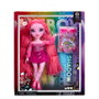 MGA Rainbow High Pink Shadow, Poupée articulée de 26 cm avec accessoires de mode