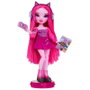 MGA Rainbow High Pink Shadow, Poupée articulée de 26 cm avec accessoires de mode