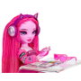 MGA Rainbow High Pink Shadow, Poupée articulée de 26 cm avec accessoires de mode