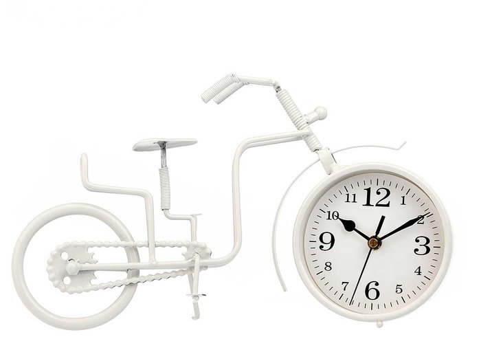 Giftdecor Horloge Forge Bicyclette Blanc 21 cm (Set de 4) Giftdecor Horloge Forge Bicyclette Blanc 21 cm (Set de 4)